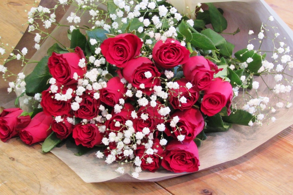 赤薔薇の花束ダブル 赤薔薇の花束ダブル